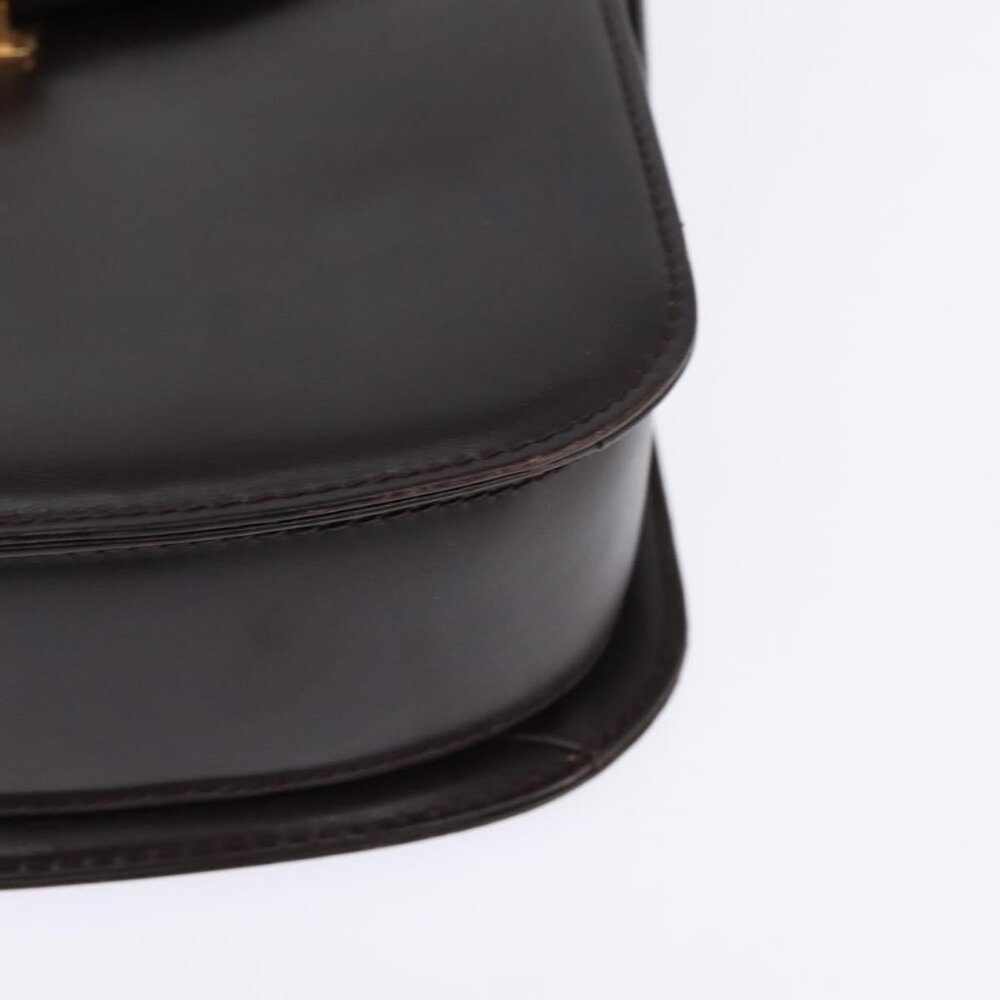 Authentic GUCCI Shoulder Bag Leather Brown Gold - Picture 7 of 16